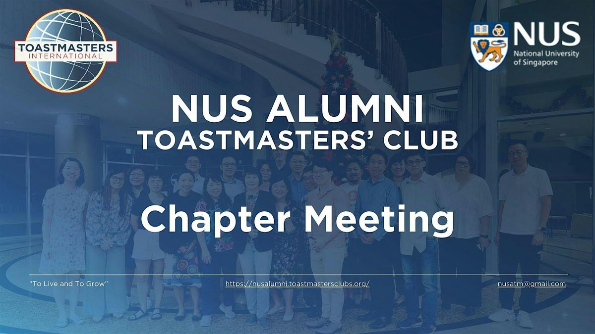 NUS Alumni Toastmasters Club September Chapter Meeting