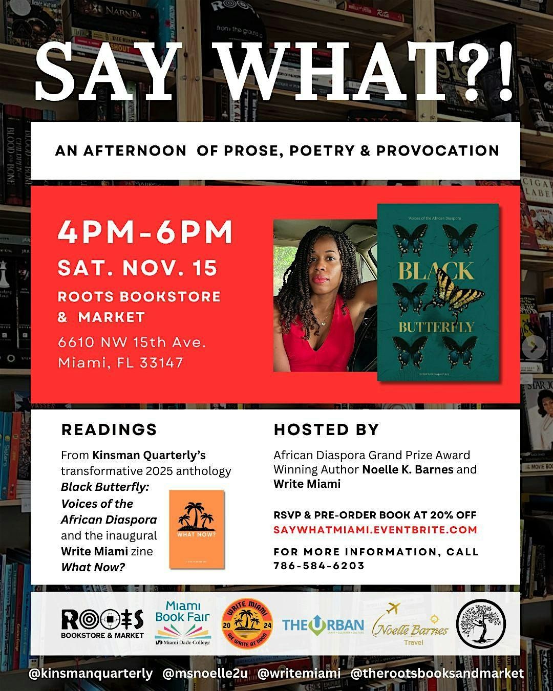 Say What!? WriteMiami Zine Reading at ROOTS