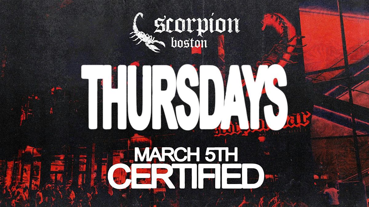 SCORPION BAR THURSDAYS