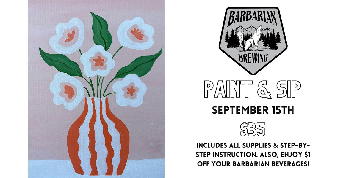Paint and Sip at Barbarian Brewing in Garden City, ID