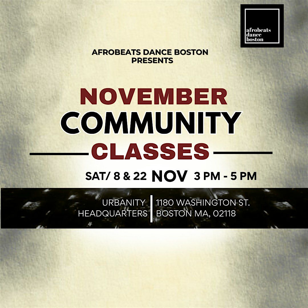 ABDB November Community Classes