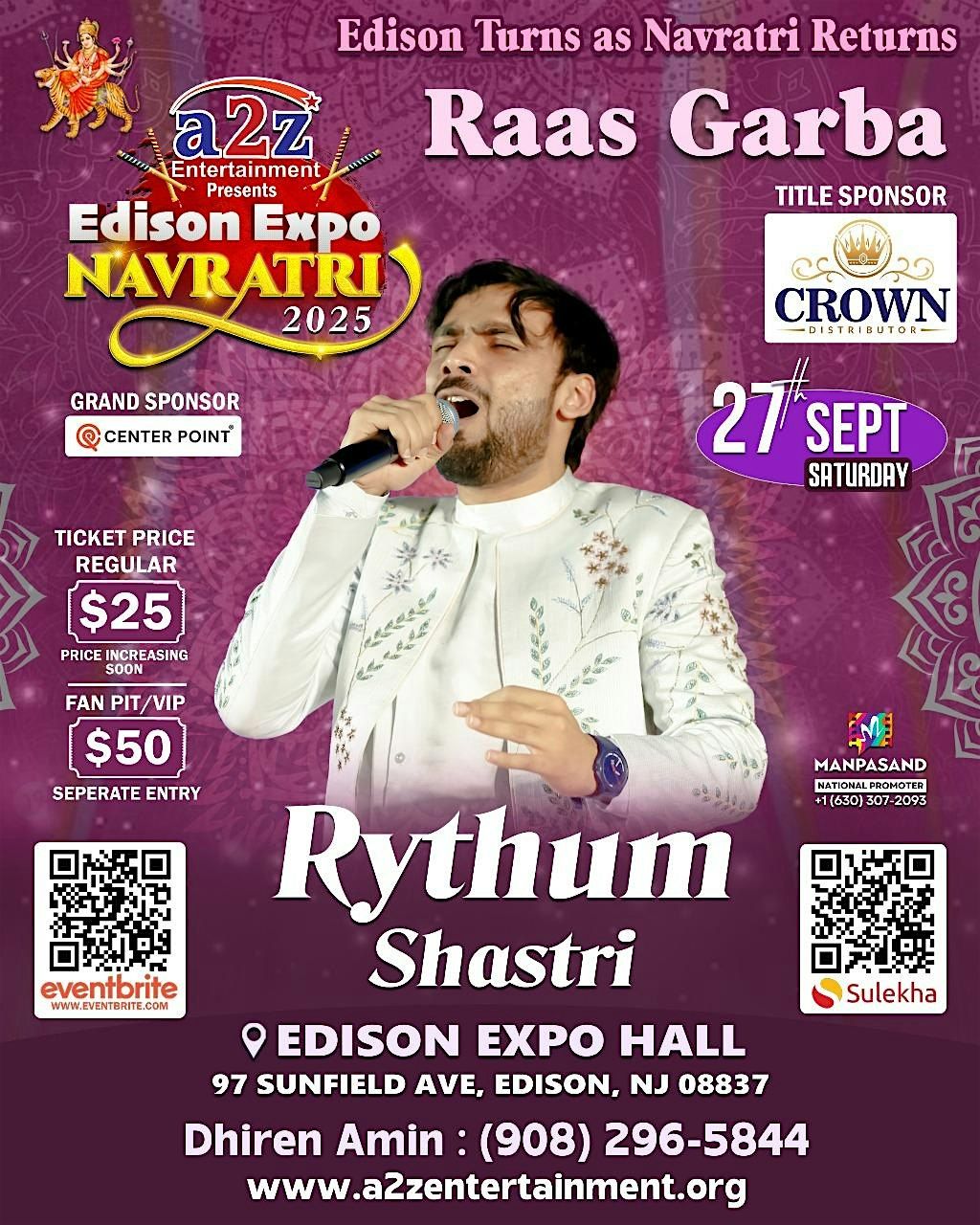 Garba With Rhythm Shastri Live in Edison Expo New Jersey