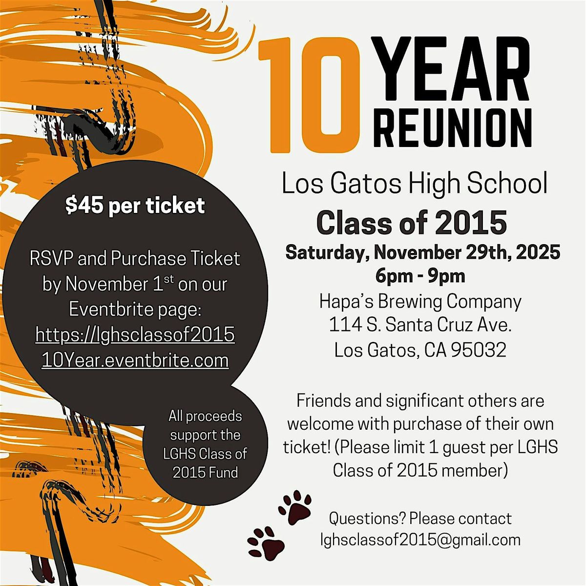 LGHS Class of 2015 10-Year Reunion