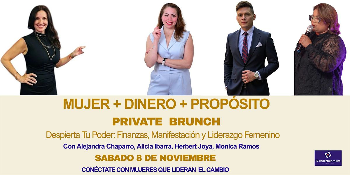 Mujer + Dinero + Prop\u00f3sito: Private Brunch