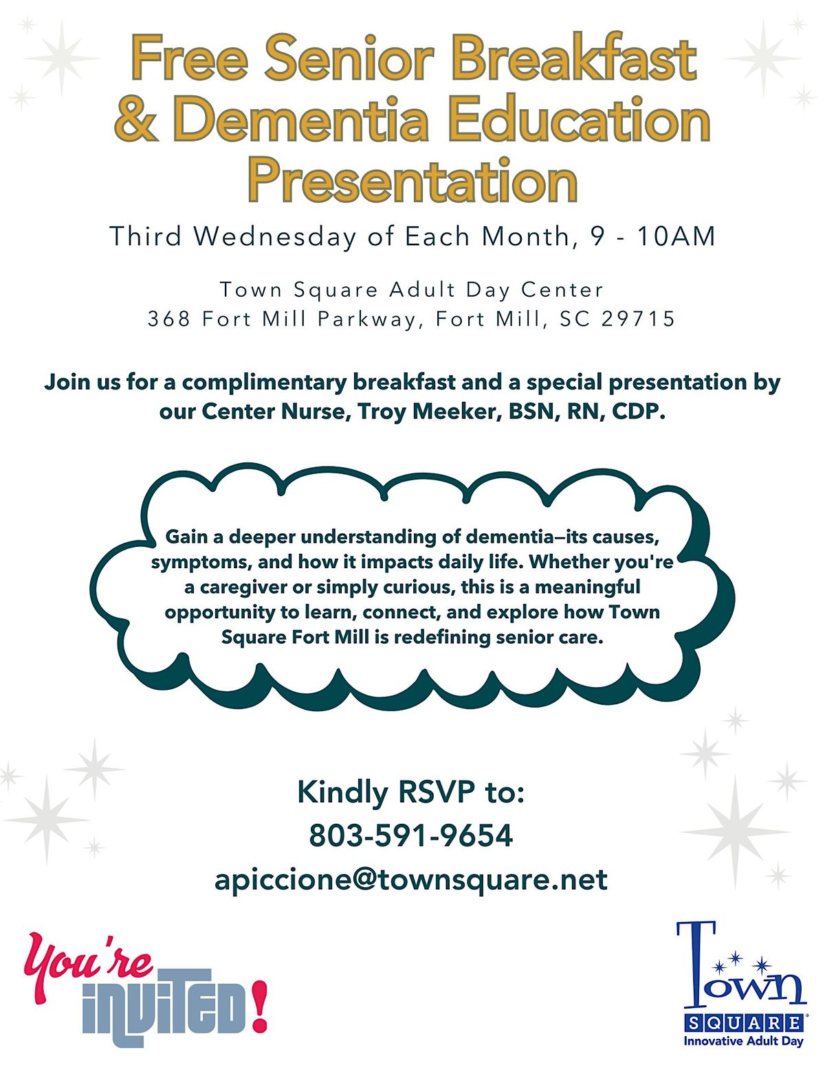 Senior Breakfast and Dementia Presentation