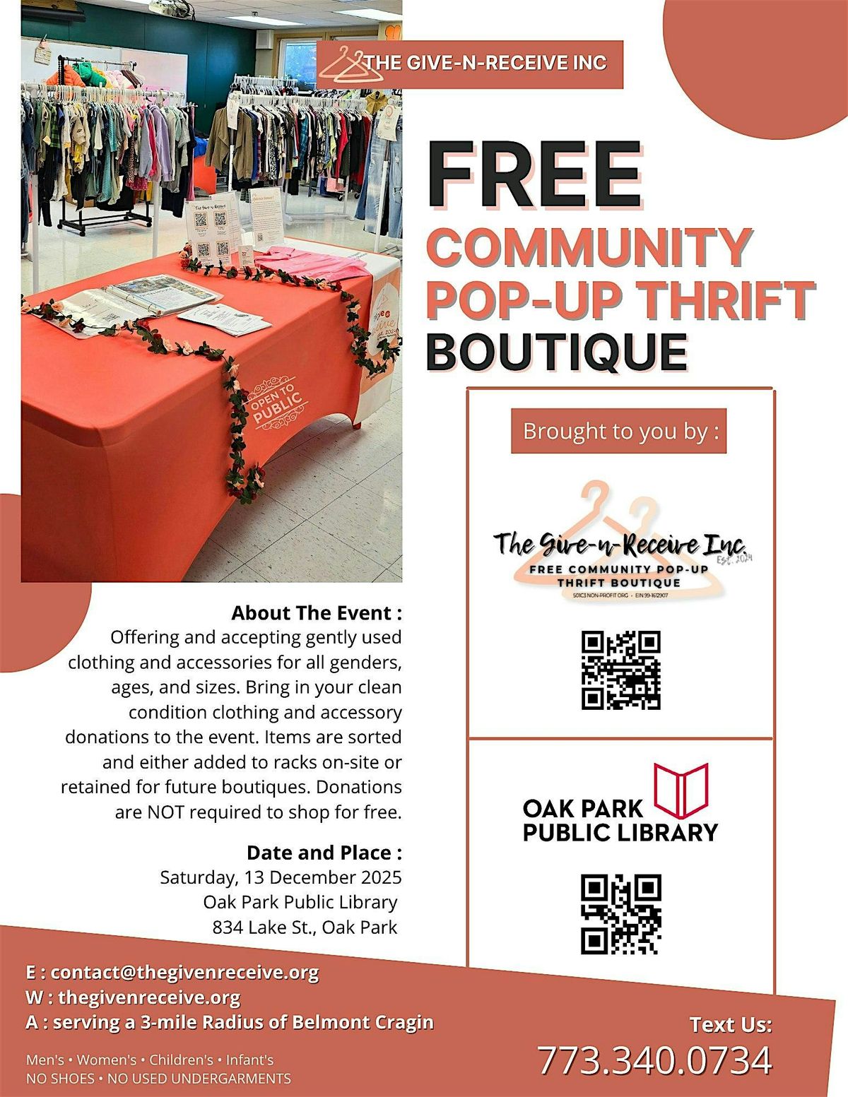 FREE Community Pop-up Thrift Boutique