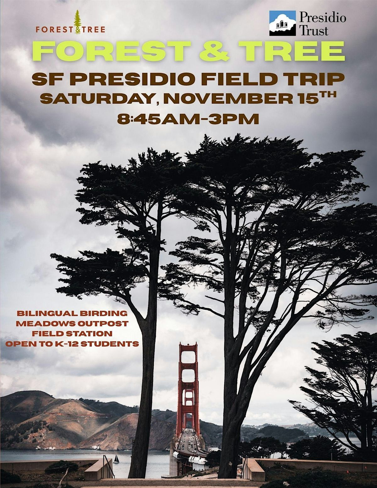 Presidio Birding and Meadows Outpost Field Trip with Forest & Tree