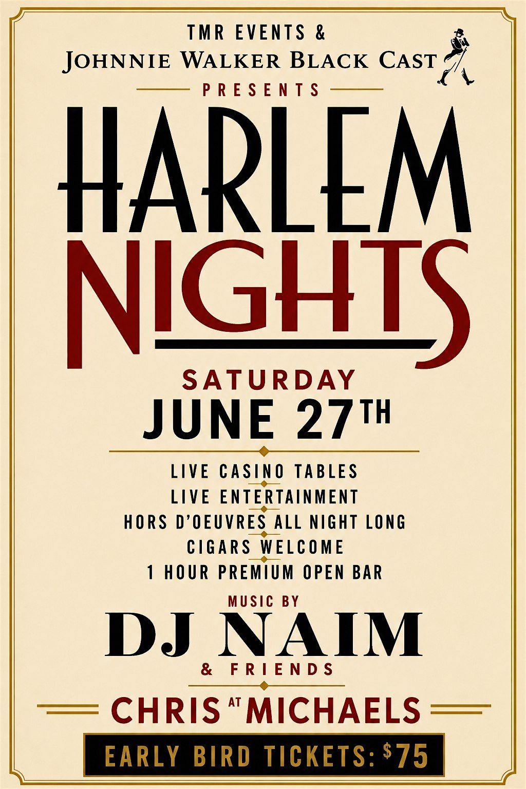 Harlem Nights Gatsby Theme Event