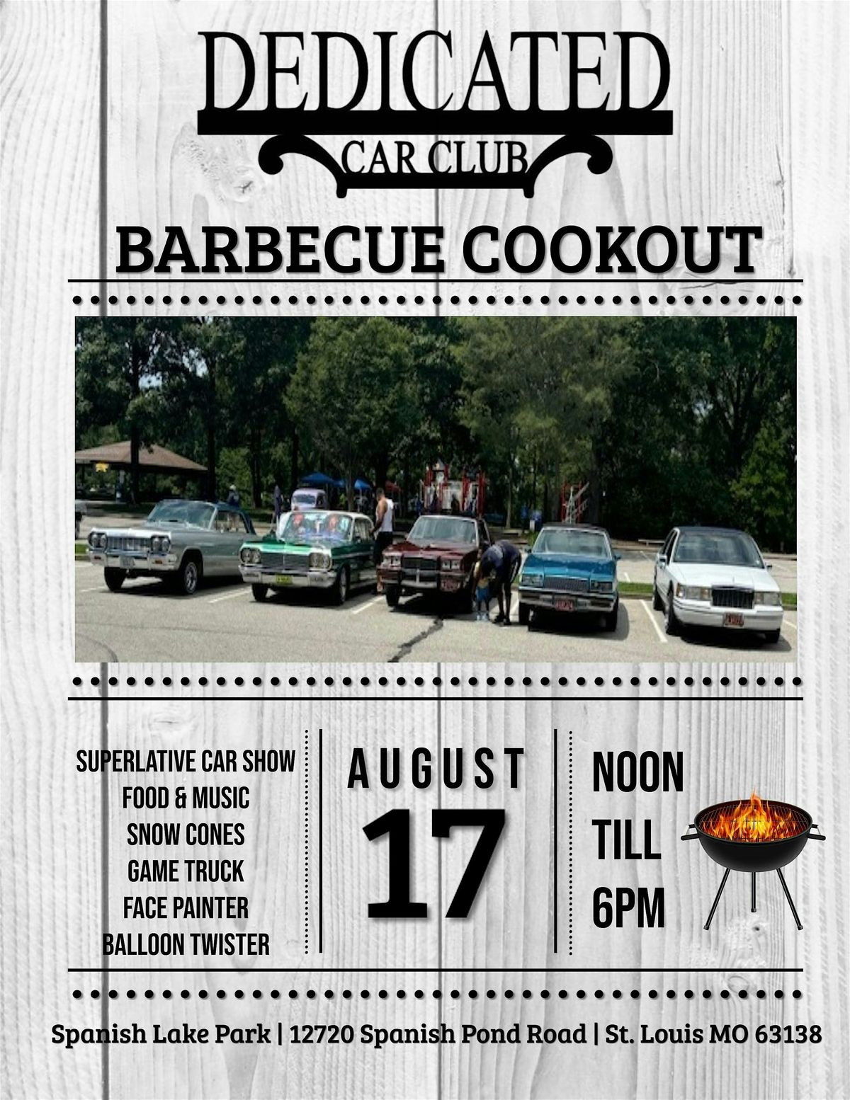 DEDICATED CAR CLUB 11th Annual BBQ In The Park