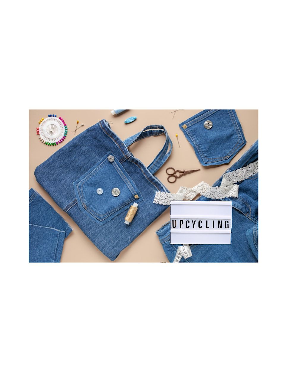LEARN TO SEW BASICS WORKSHOP (MAKE A TOTE BAG OUT OF JEANS)