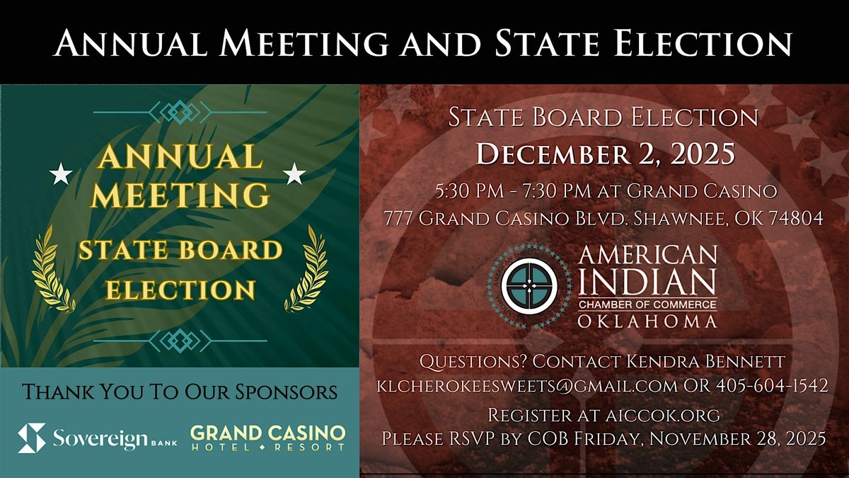 2026 State Board Election and Annual Meeting