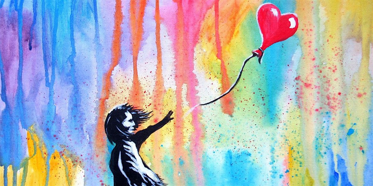 Paint Balloon Girl Street Art, Birmingham