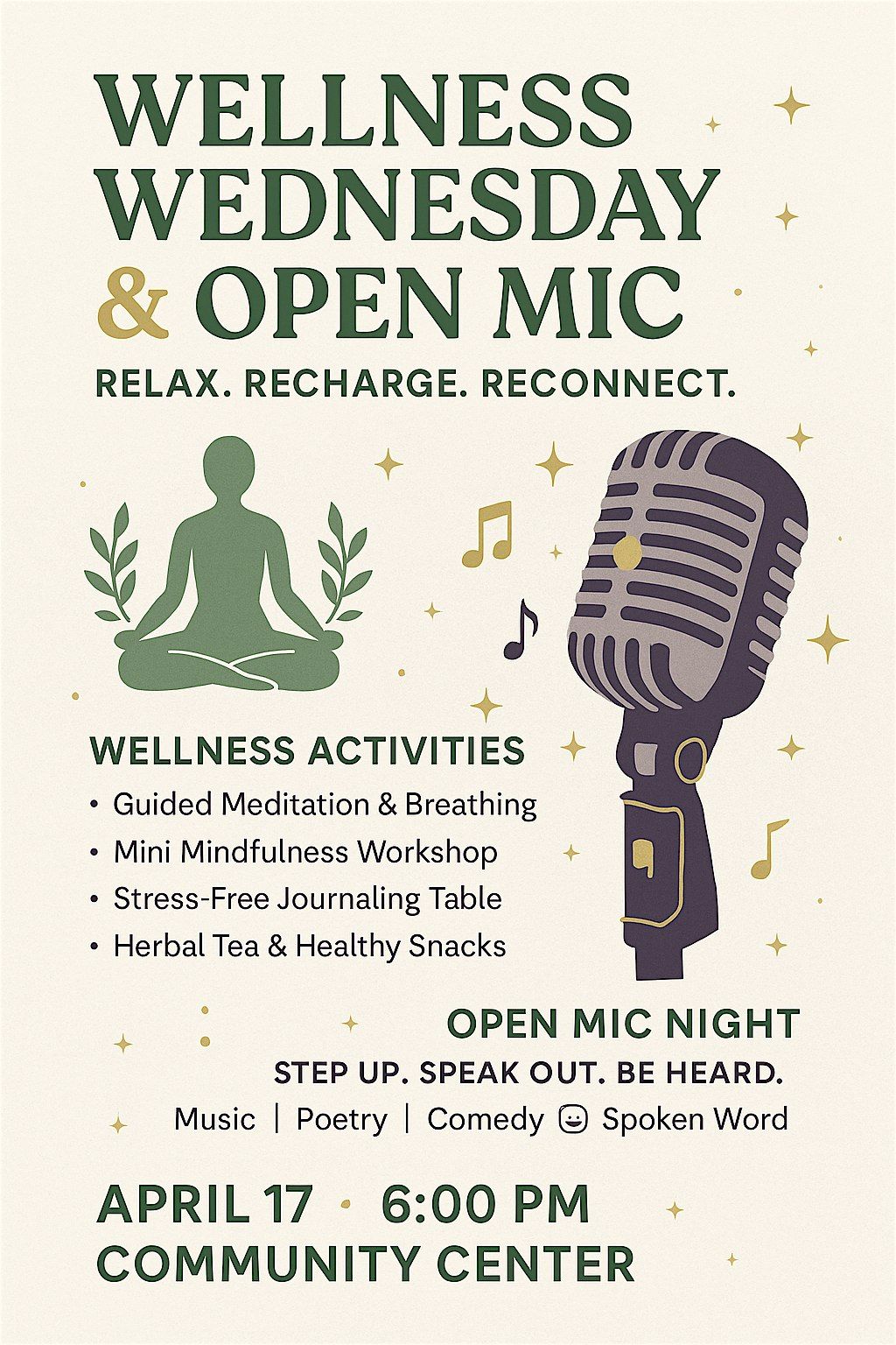WELLNESS WEDS\/OPEN MIC