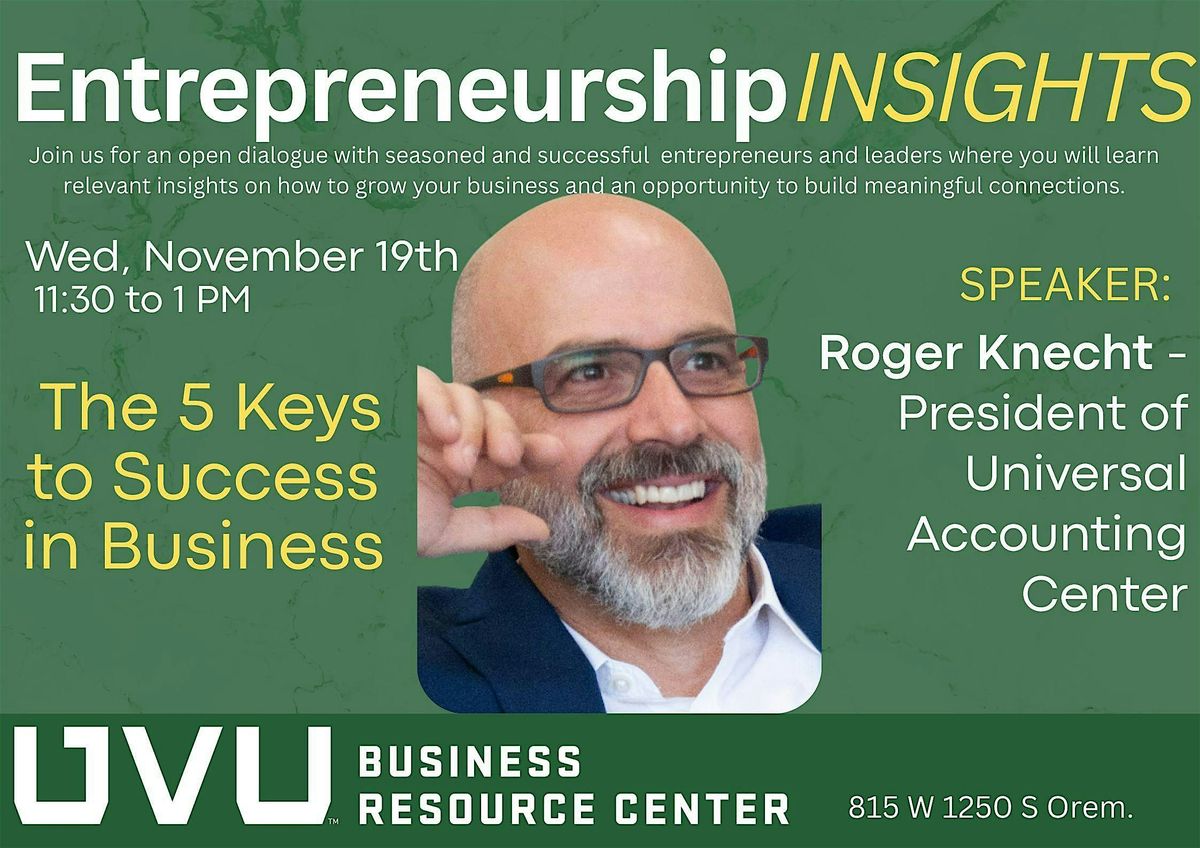 Entrepreneurship Insights with Roger Knecht