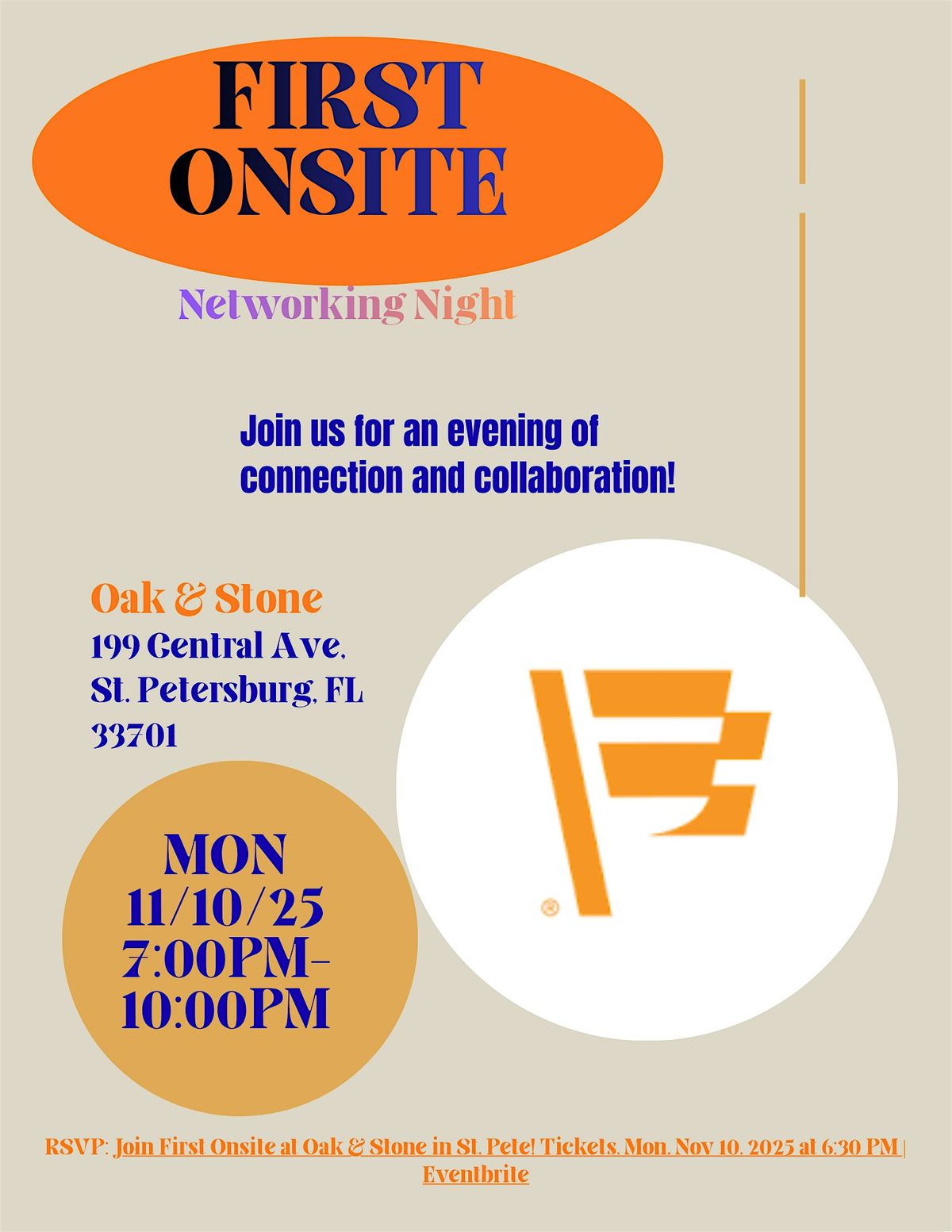 Join First Onsite at Oak & Stone in St. Pete!
