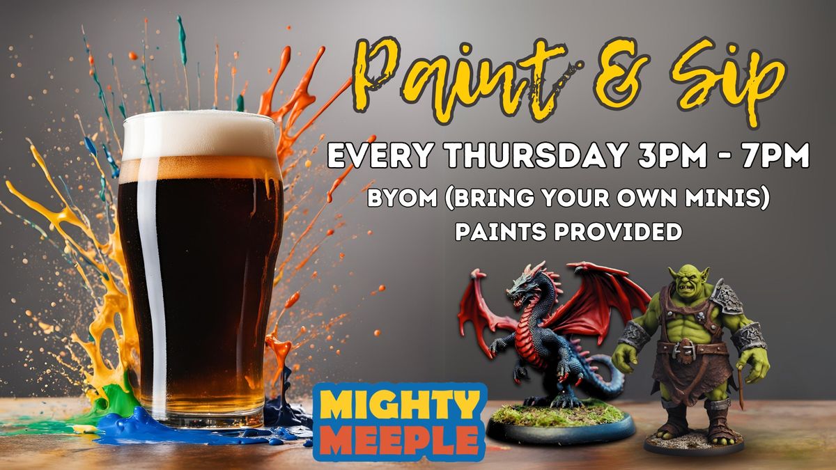 Weekly Paint & Sip The Mighty Meeple 8440 Pit Stop Ct., Concord, NC