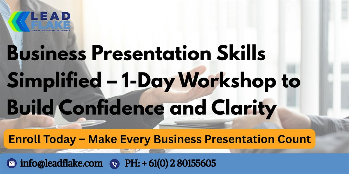 Business Presentation Mastery Workshop in Auckland