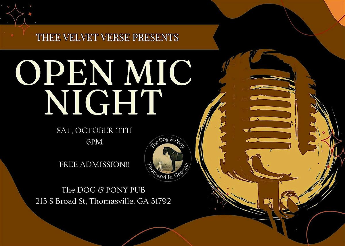 Thee Velvet Verse Presents - Open Mic Night