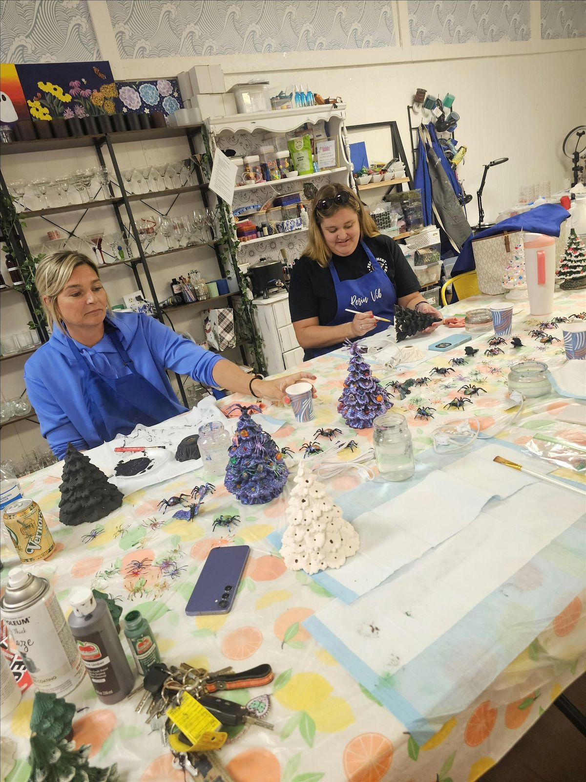 Spooky Ceramic Tree Painting Class