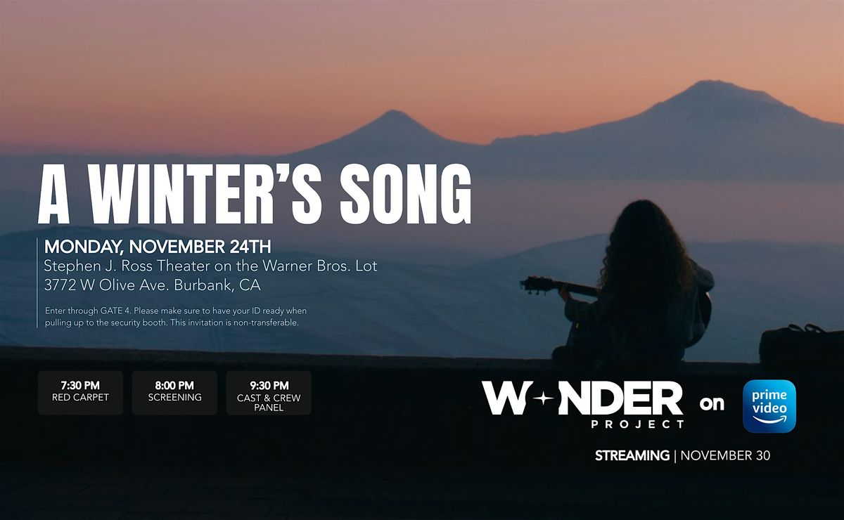 Wonder Project Presents: "A Winter's Song" Red Carpet Event