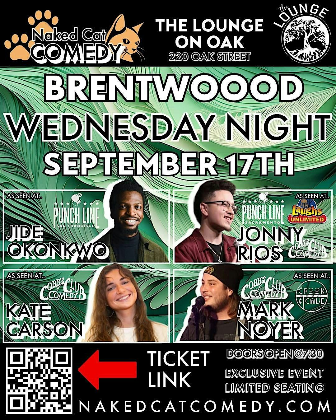 Naked Cat Comedy Showcase - BRENTWOOD