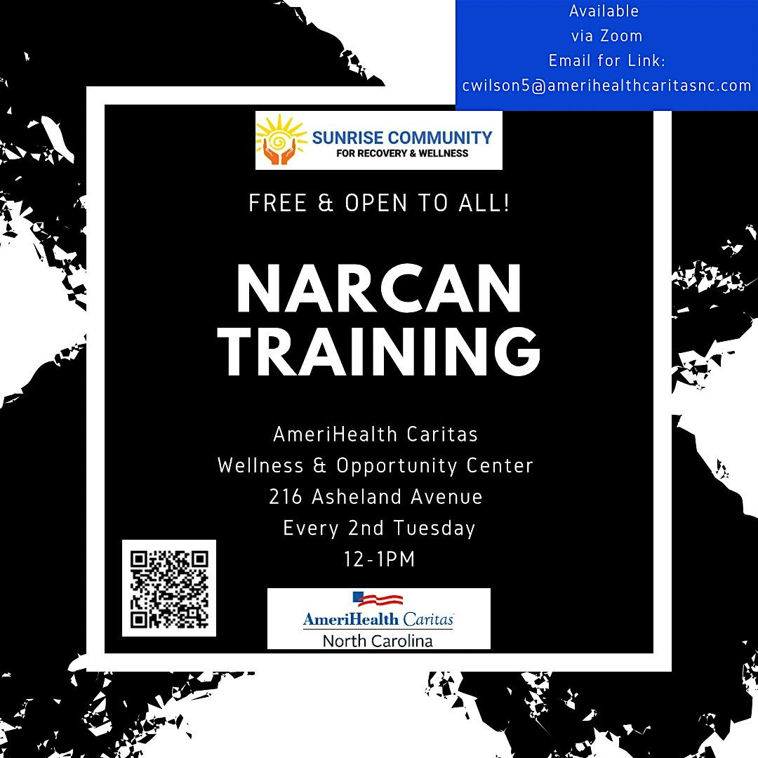 FREE COMMUNITY NARCAN TRAINING - offered in person & via zoom