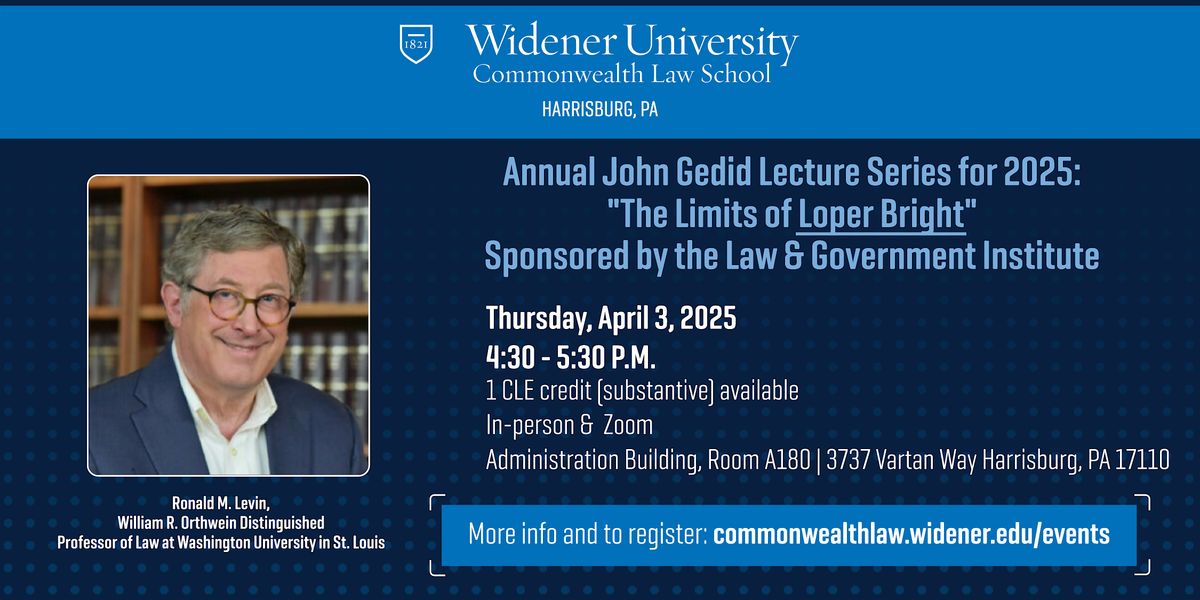 Annual John Gedid Lecture Series for 2025: