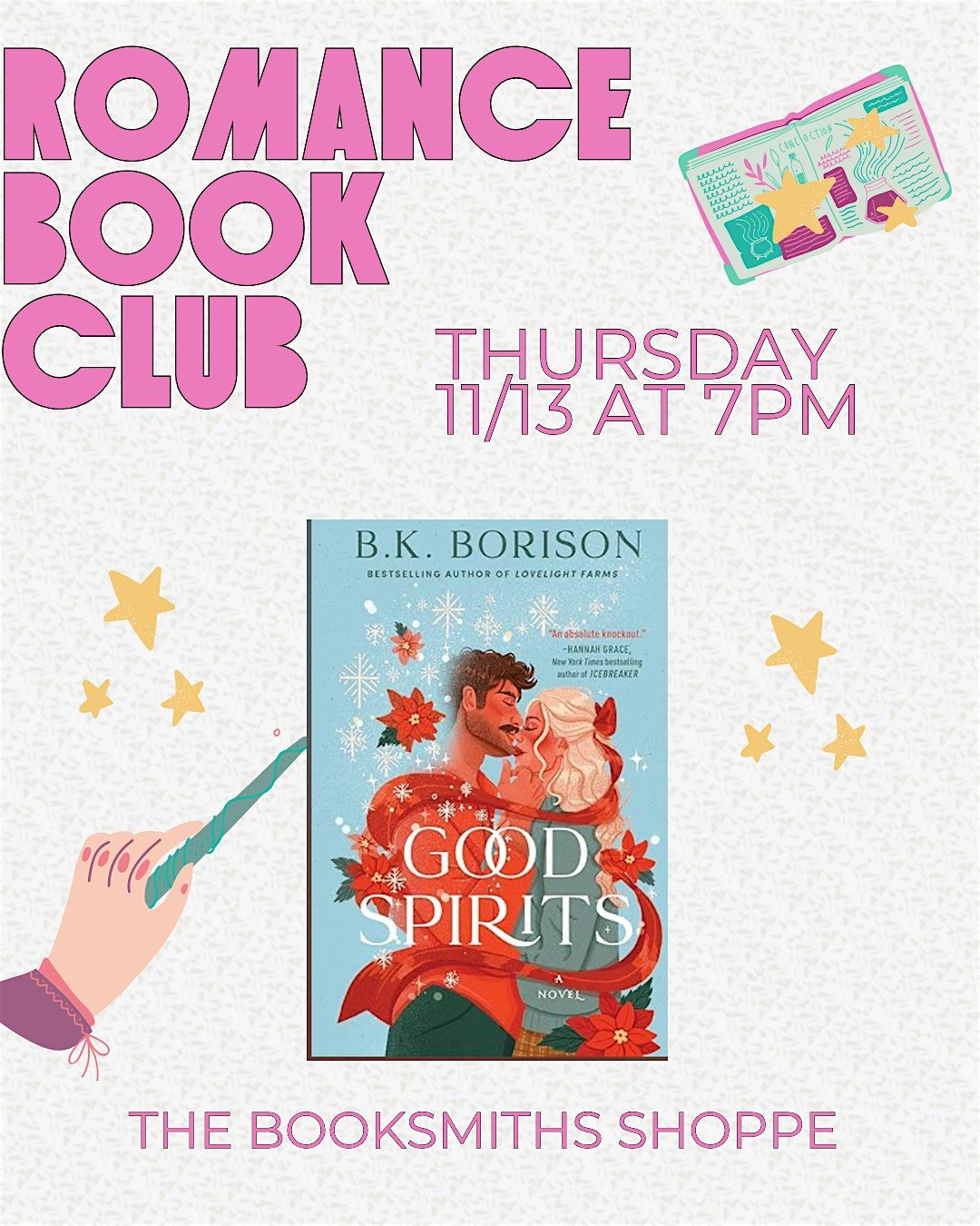 Romance Book Club: 11\/13 - 7PM BK Borison's Good Spirits