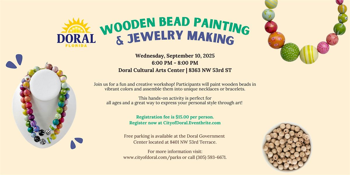 Wooden Bead Painting & Jewelry Making Workshop