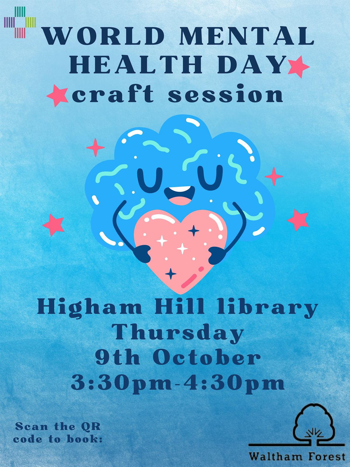 World Mental Health Day Kid's craft at Higham Hill Library
