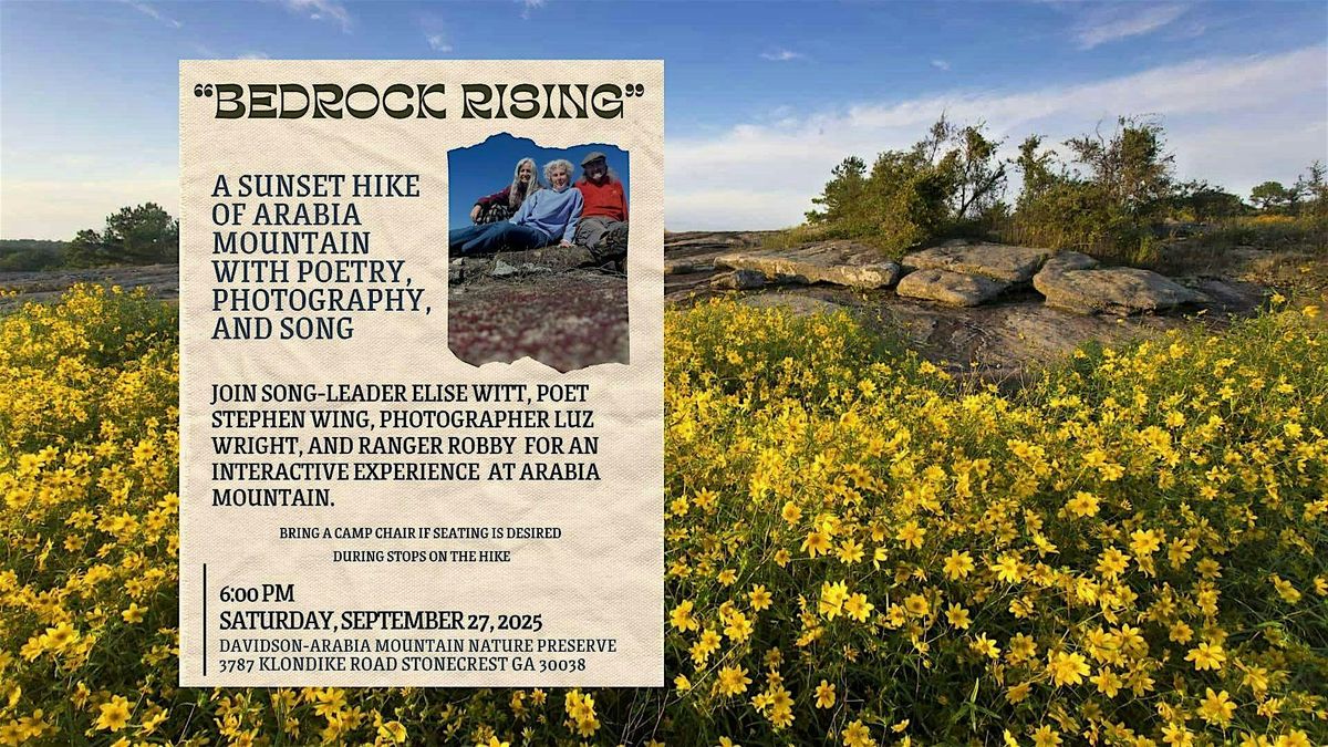 Bedrock Rising: A Sunset Hike with Poetry, Photography, and Song