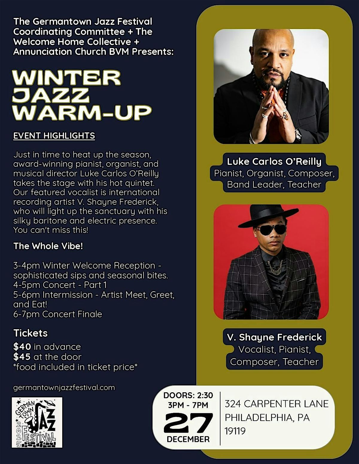 Germantown Jazz Festival's Winter Jazz Warm Up