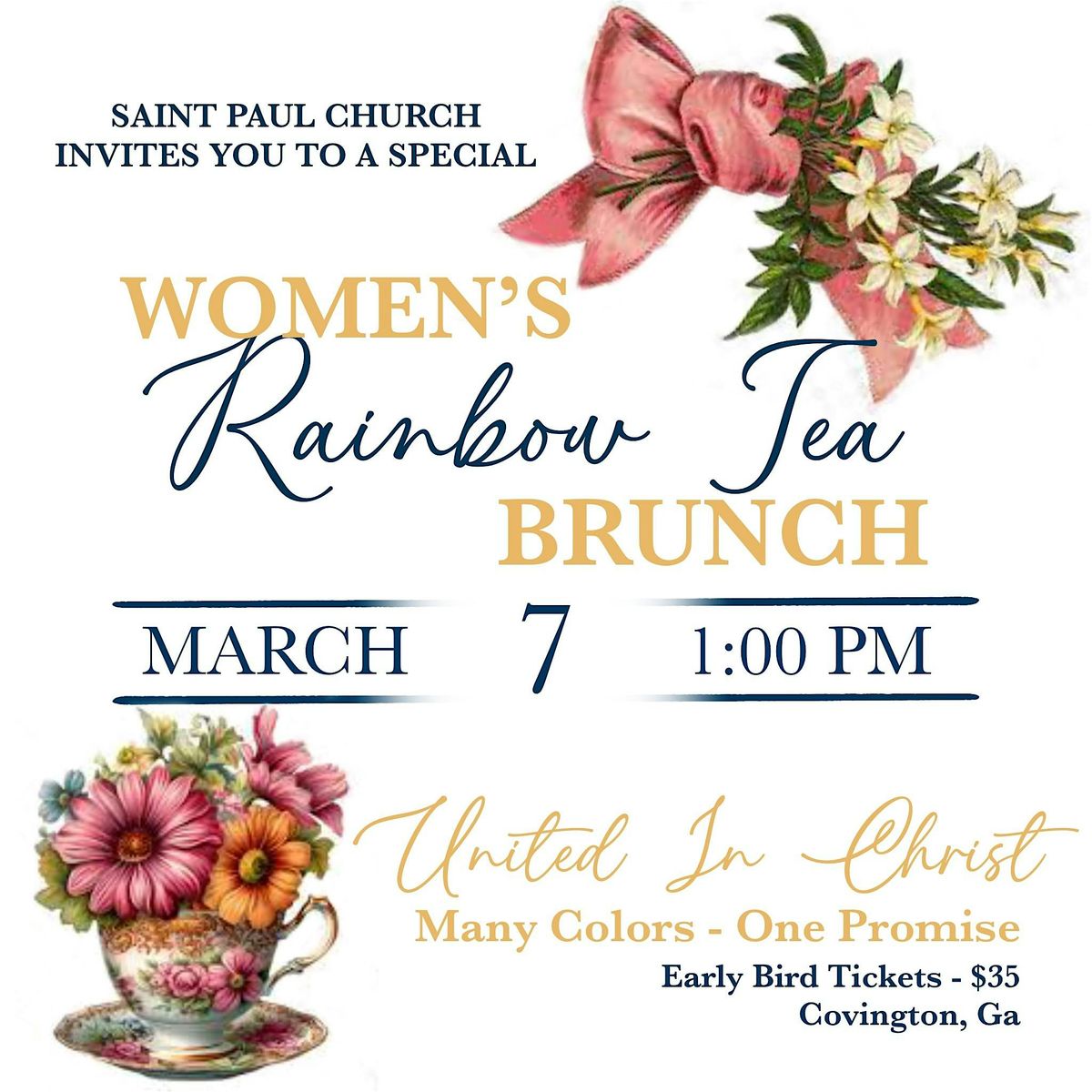 Women\u2019s Rainbow Tea Brunch