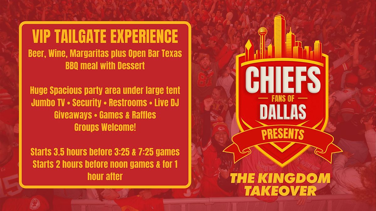 Chiefs Fans Of Dallas Presents THE KINGDOM TAKE OVER - Chiefs v Cowboys
