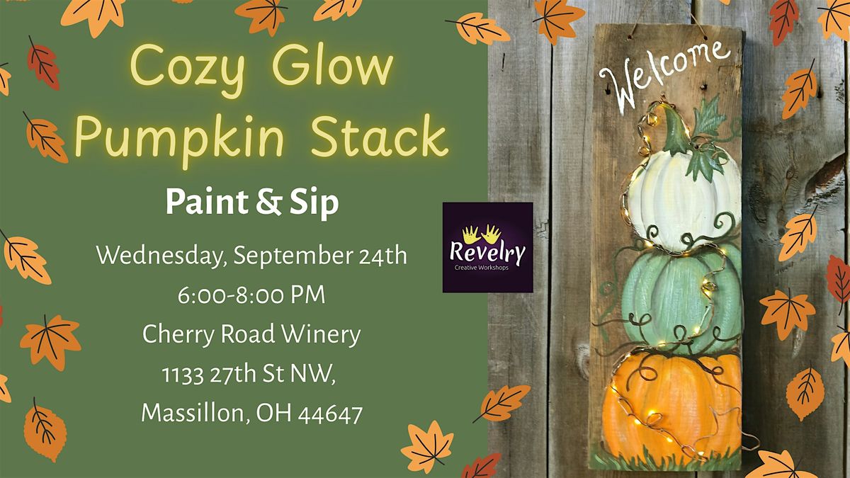 Cozy Glow Pumpkin Stack Paint & Sip