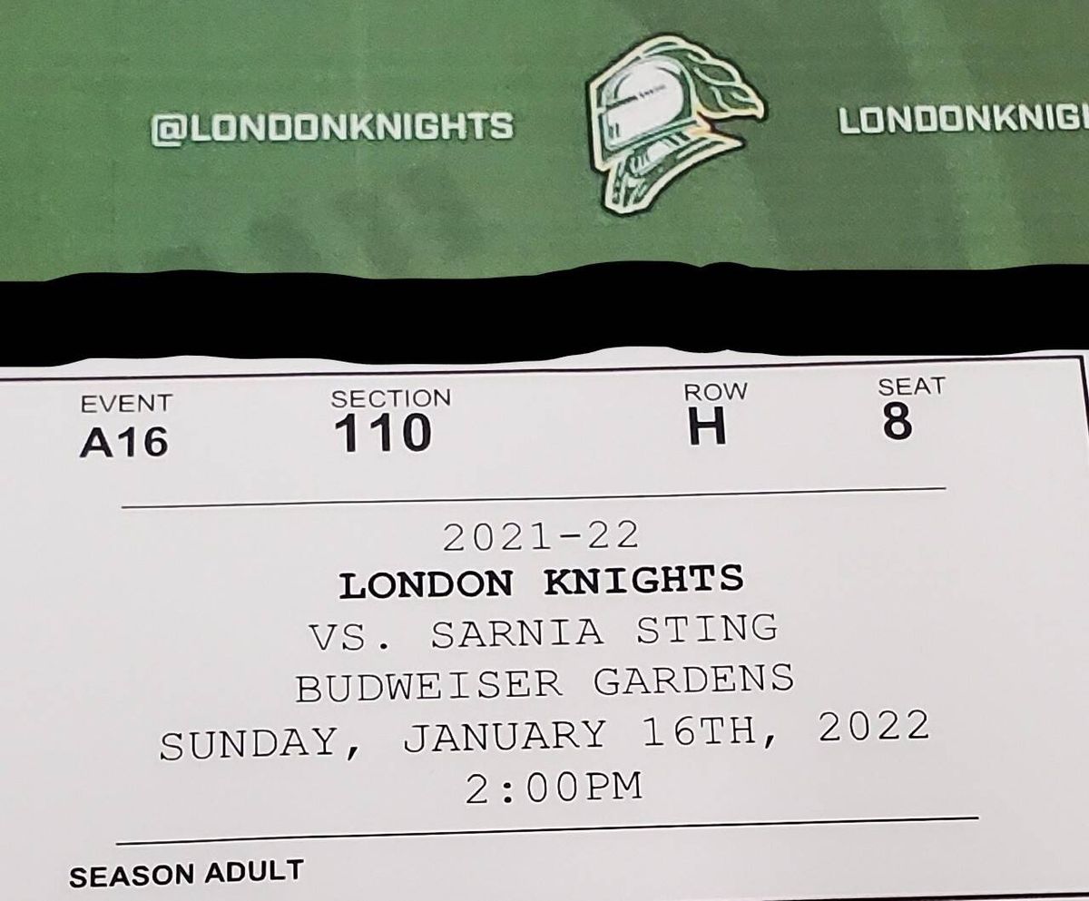 Sarnia Sting at London Knights at Canada Life Place