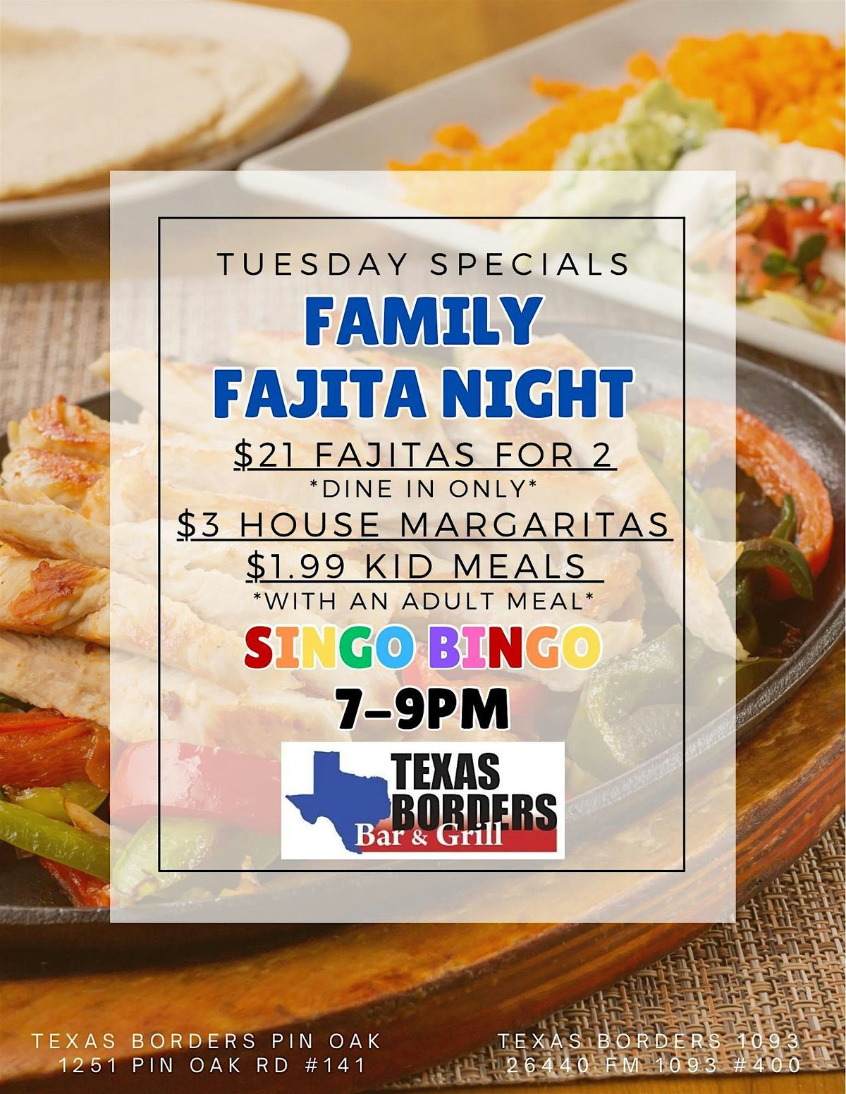 Tuesday Music Bingo @ Texas Borders-Pin Oak
