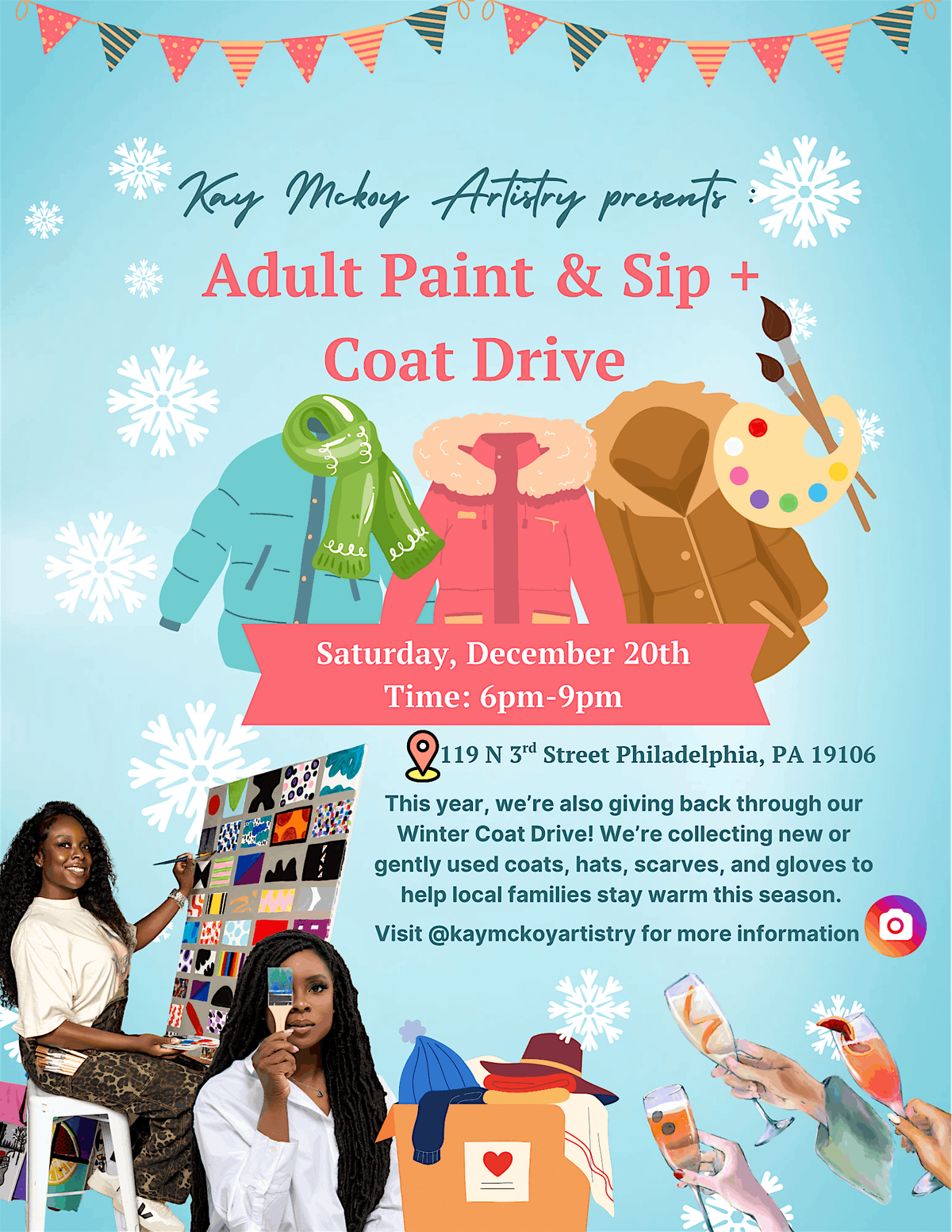 Adult Paint & Sip + Coat Drive
