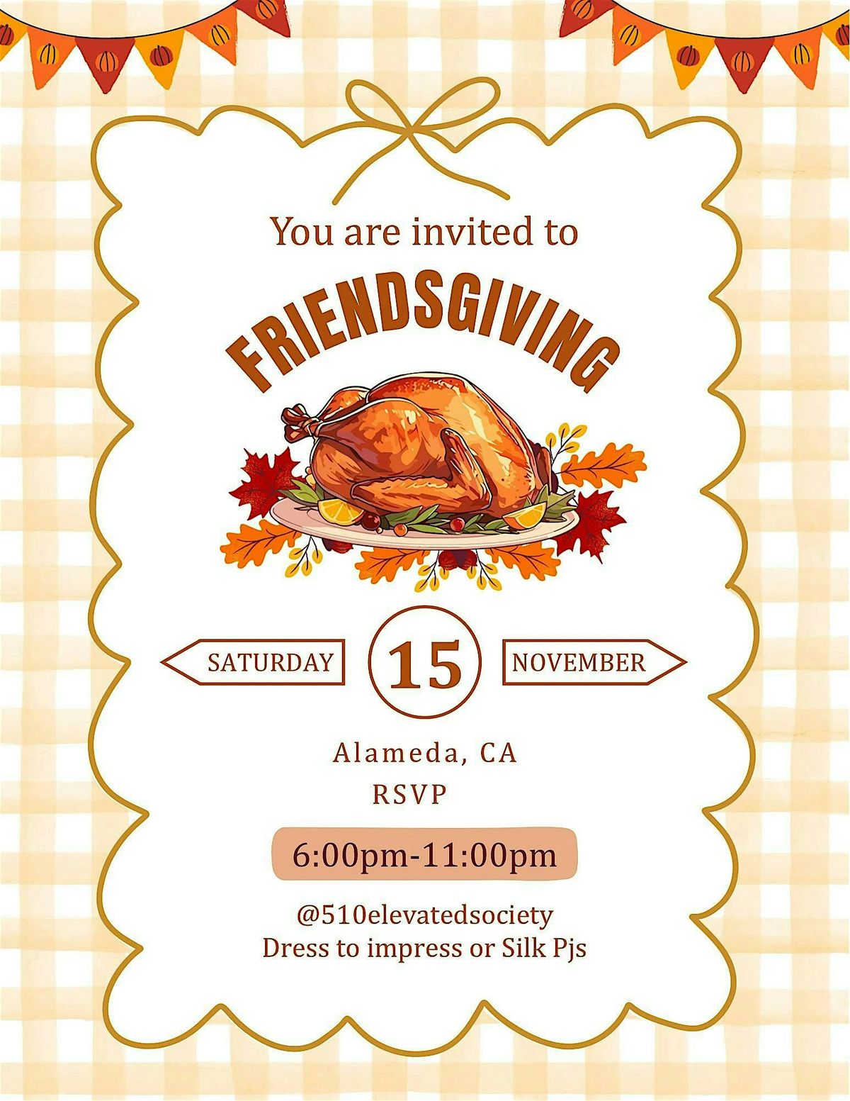 Friendsgiving: Potluck, Paint & Game Night (by 510 Elevated Society)