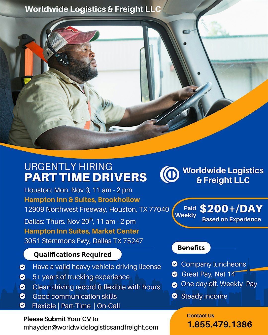 YES! Were Hiring Part Time Drivers