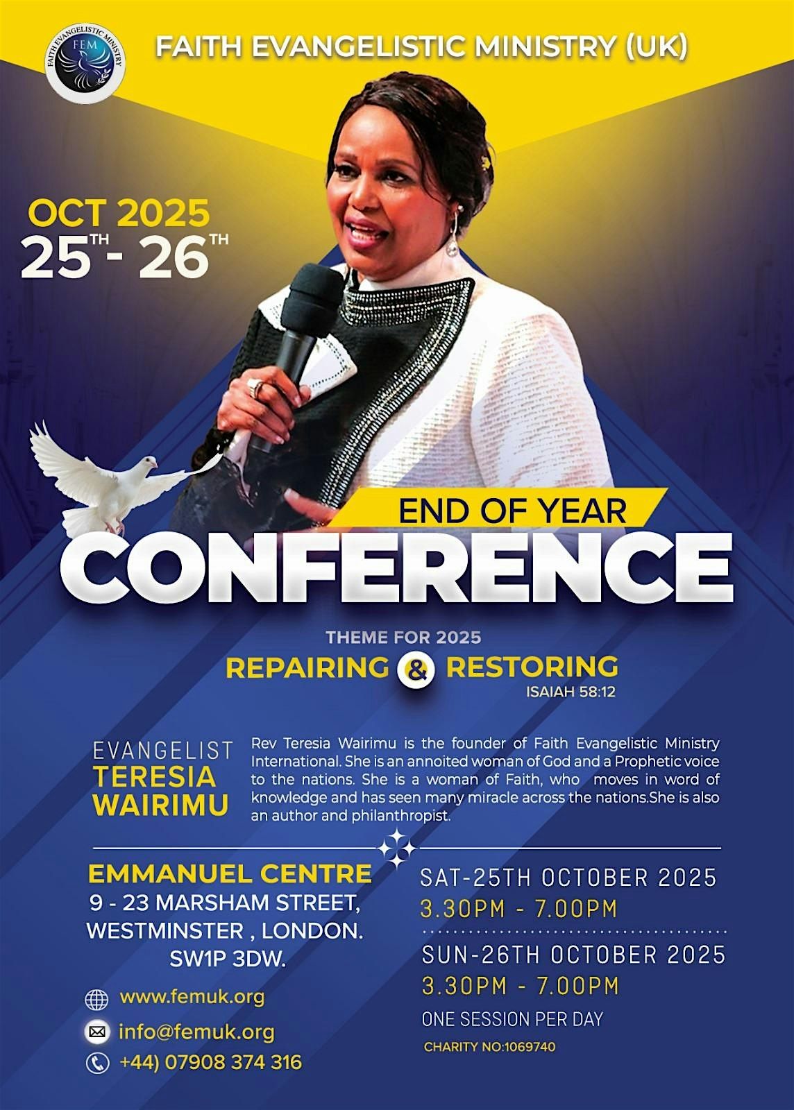 Faith Evangelistic Ministry UK October 2025 Prophetic Conference