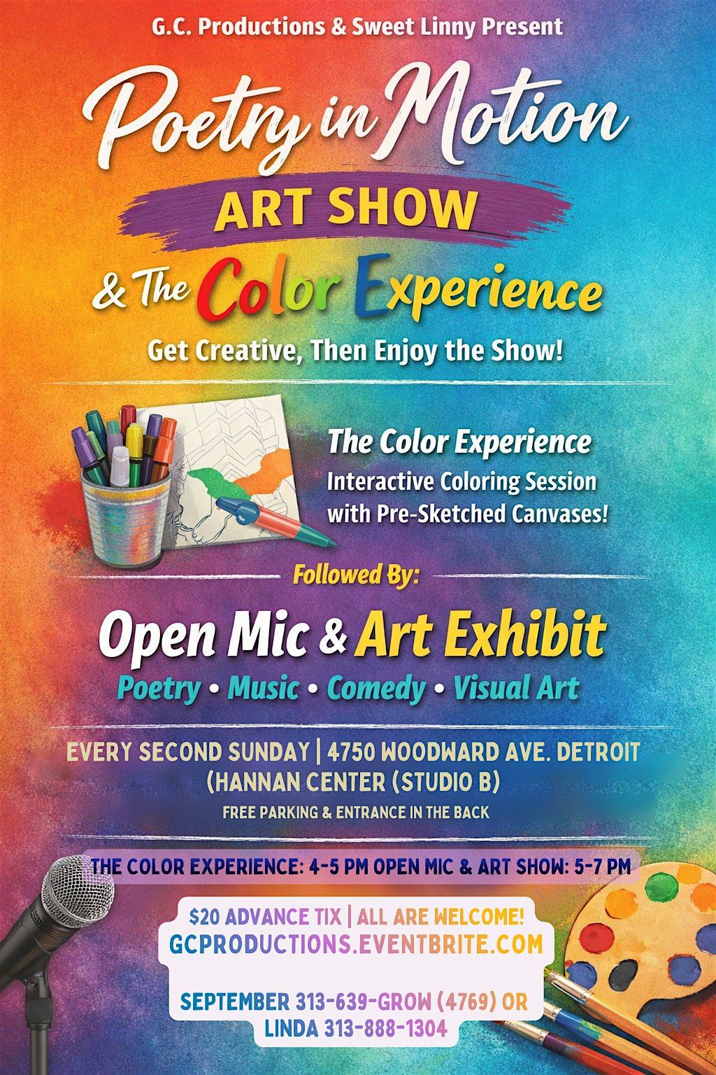 Poetry in Motion Art Show & The Color Experience
