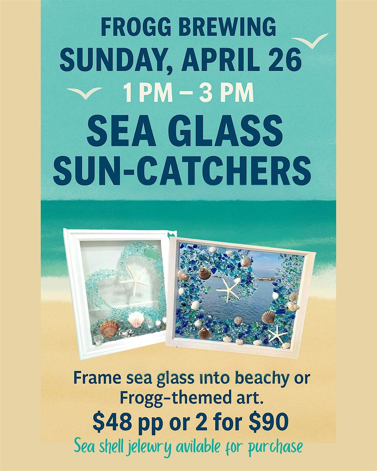 Framed Sea Glass Sun-Catcher