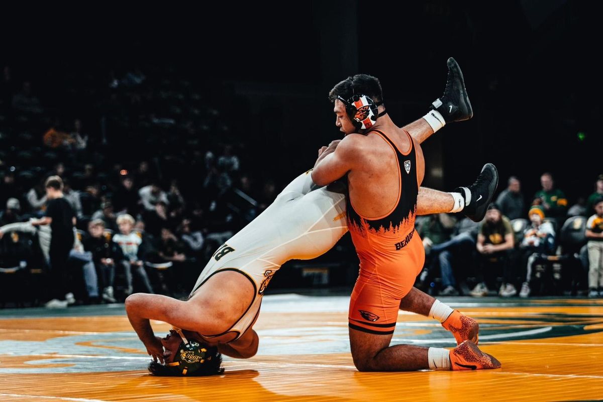 Parking North Dakota State Bison at Oregon State Beavers Wrestling