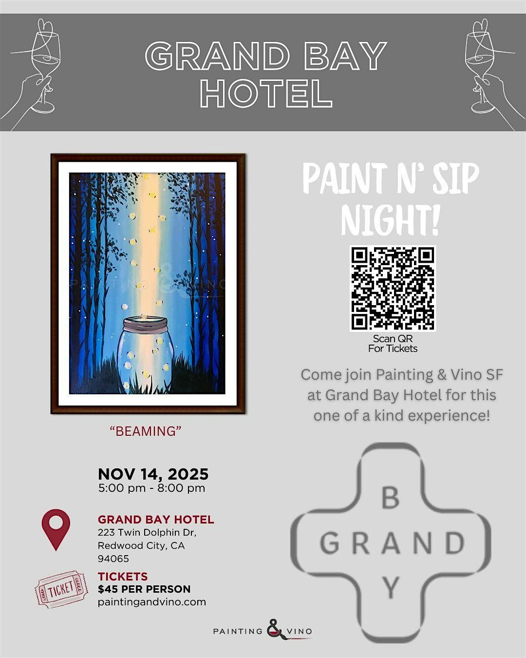 "Beaming" Paint & Sip @ Grand Bay Hotel
