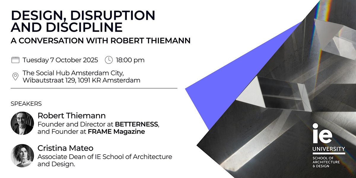 A conversation with Robert Thiemann, on Design, Disruption and Discipline