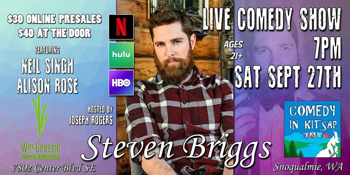Live Comedy Show at WGWE w\/Headliner Steven Briggs! (SNO)