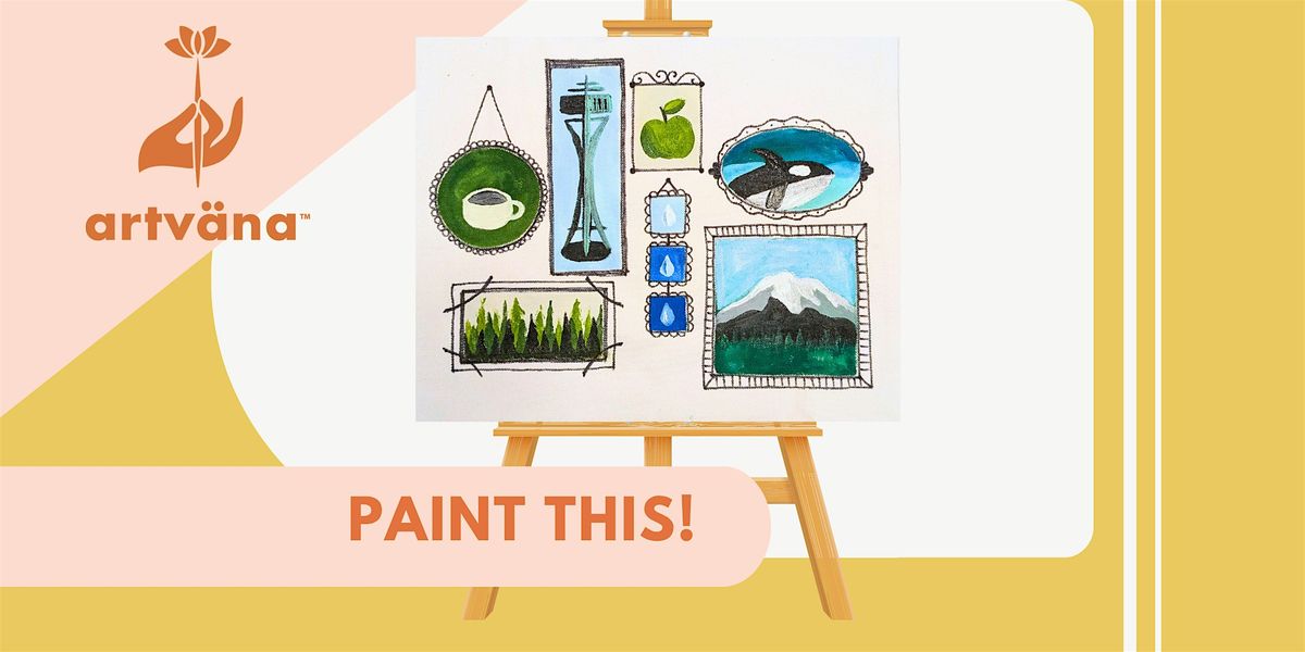 Artvana Paint & Sip in Lower Queene Anne at Omeros Cafe September 2025