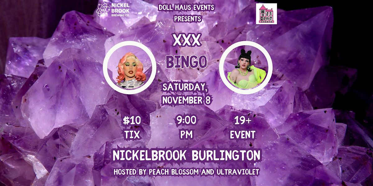 Drag Bingo at Nickelbook Brewery Burlington! Starring Peach and Violet!