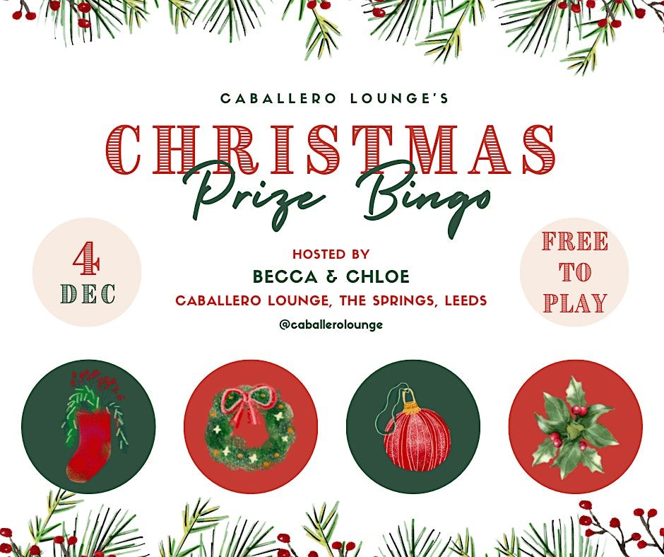 Caballero Lounge\u2019s Christmas Prize Bingo